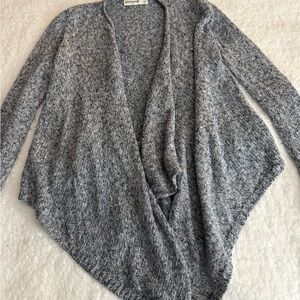 ⭐️ 3/$20 Abercrombie kids Open Front blue knit waterfall Sweater